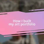 How I built my art portfolio