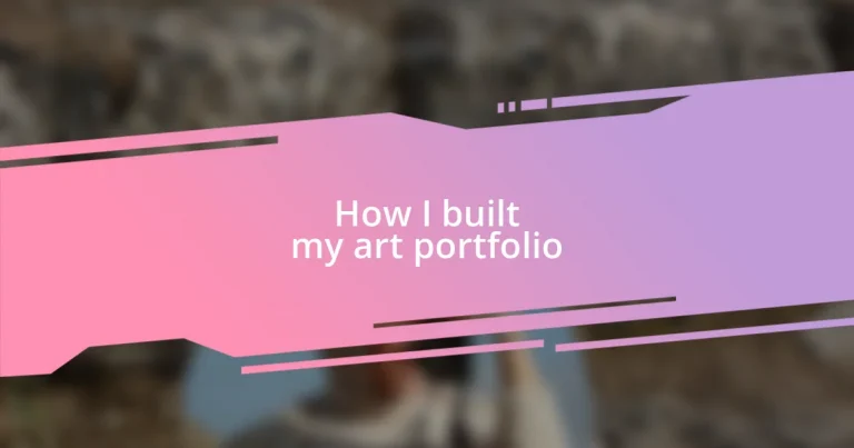 How I built my art portfolio