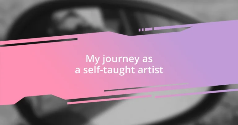 My journey as a self-taught artist